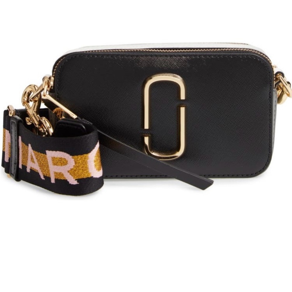 Black & gray Marc Jacobs crossbody purse